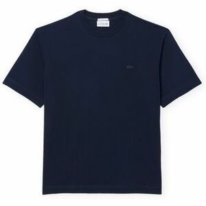 Pólók / Galléros Pólók Lacoste Heavy Jersey Loose Fit T-Shirt - Navy Blue kép