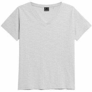 Rövid ujjú pólók 4F SS23TTSHF582CHODNYJASNYSZARY kép