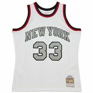 Rövid ujjú pólók Mitchell And Ness Nba Cracked Cement Swingman Jersey Knicks 1991 Patrick Ewing kép