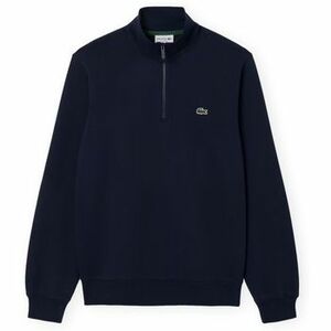 Pulóverek Lacoste High Neck Zipped Fleece Sweatshirt - Blue kép