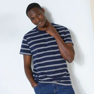 Csíkos rövid ujjú póló, organikus pamutból kép