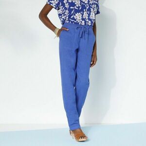 Egyenesen dekoltált nadrág, pamut és lenvászon kép