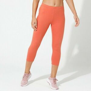 2 db egyszínű 3/4-es leggings készlet elasztikus derékkal kép