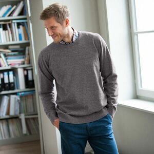 Pulóver, kerek nyakú, 100% akril kép