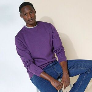 Kerek nyakú pulóver kefélt molton színben kép