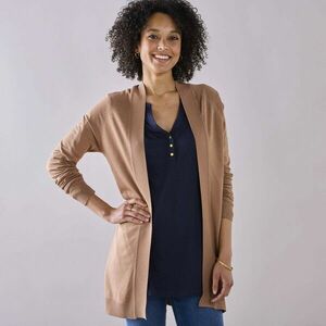 Hosszú kardigán kapocs nélkül kép