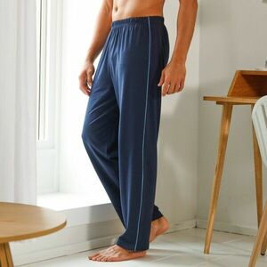 Egyszínű pizsamanadrág kontrasztos szegéllyel kép