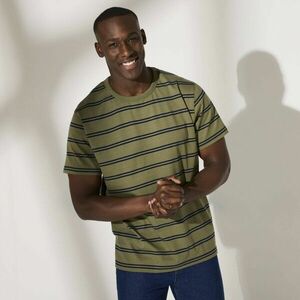 Csíkos rövid ujjú póló, organikus pamutból kép