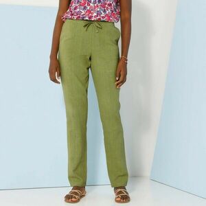 Egyenes, szellős nadrág, pamutból és vászonból készült kép