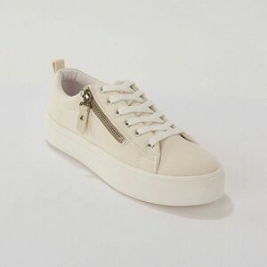 Cipzáras és fűzős vászon tornacipő kép