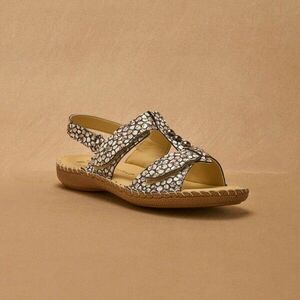 Bőr szandál nyomtatással kép