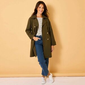 Vízálló trench coat levehető övvel kép