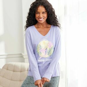 Hosszú ujjú pizsamapóló Nature Sauvage nyomtatással kép