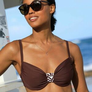 Egyszínű, zebramintás merevítős melltartó kép