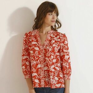 3/4 ujjú, nyomtatott blúz kép