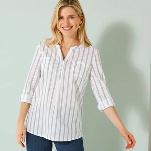 Csíkos tunika tunika nyakkivágással kép