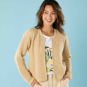 Rövid kardigán mintával, kisebb testalkatúak számára kép