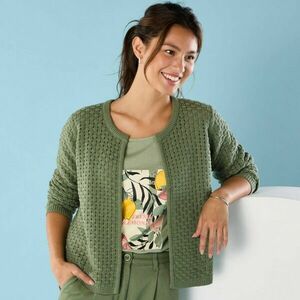 Rövid kardigán mintával, kisebb testalkatúak számára kép