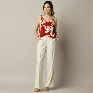 Széles, légies nadrág, lenvászon keverékből kép