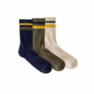 3 pár bordázott csíkos zokni szett kép