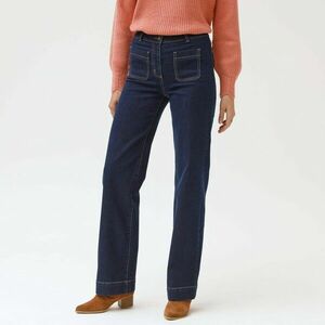 Magas derekú, széles farmer, 160 és 165 cm közötti magasság esetén, belső szárhossz kb. 78 cm kép