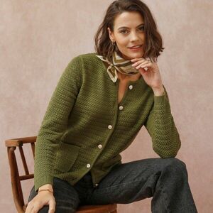 Gombos pulóver, egyszínű kép