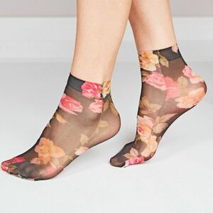 2 pár zokni virágmintás/testszínű kép