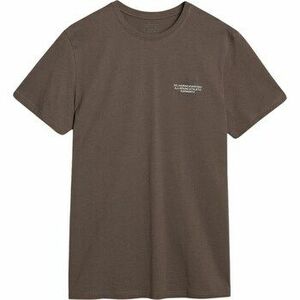 Rövid ujjú pólók 4F KOSZULKA4FM1974CIEMNYBRZOWYL kép