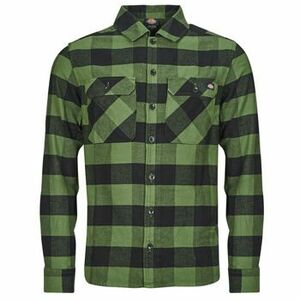 Hosszú ujjú ingek Dickies NEW SACRAMENTO SHIRT PINE GREEN kép