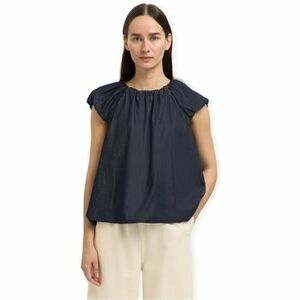 Blúzok Selected W Frillo Top - Dark Blue Denim kép