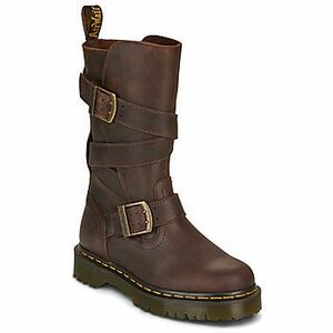 Városi csizmák Dr. Martens Anistone Strap High Boot Dark Brown Crazy Horse kép
