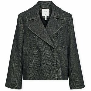 Kabátok / Blézerek Object Noos Keily Short Jacket - Medium Grey Melange/Black kép