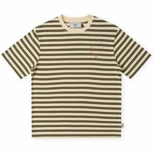 Rövid ujjú pólók Sanjo Stripes 80 T-Shirt - Kaki Ecru kép