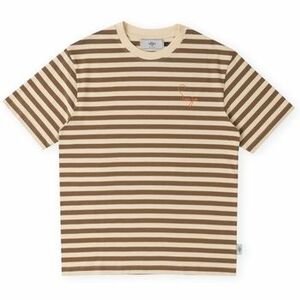 Rövid ujjú pólók Sanjo Stripes 80 T-Shirt - Cappuccino Ecru kép