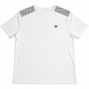 Rövid ujjú pólók Lyle & Scott Check Panelled T-Shirt White kép