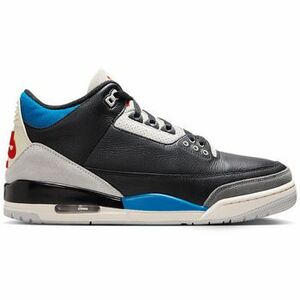 Rövid szárú edzőcipők Nike Air Jordan 3 Retro Black Military Blue kép