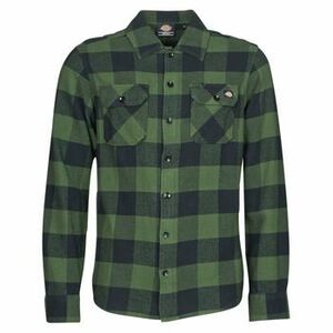 Hosszú ujjú ingek Dickies NEW SACRAMENTO SHIRT PINE GREEN kép