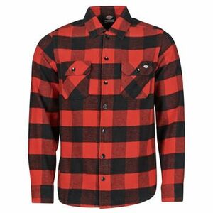 Hosszú ujjú ingek Dickies NEW SACRAMENTO SHIRT RED kép