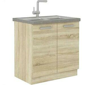 Fali polcok Bigbuy Bibliothèque LASSEN chêne clair Sonoma kép