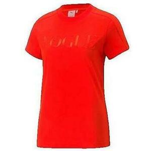 Rövid ujjú galléros pólók Puma T-shirt Rouge Femme kép
