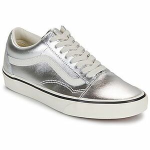 Rövid szárú edzőcipők Vans Old Skool LEATHER METALLIC SILVER kép