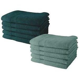 Törölköző és tisztálkodó kesztyű Today Serviettes de toilette Ensemble 10 pièces 50 x 90 cm Vert kép