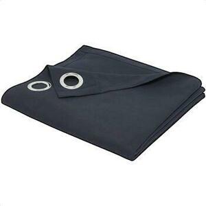 Függönyök és árnyékolók Today Rideau 140x240 cm Bleu Marine à œillets kép