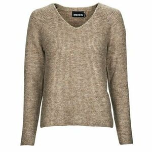 Pulóverek Pieces PCELLEN LS V-NECK KNIT kép
