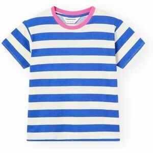 Rövid ujjú pólók Compania Fantastica COMPAÑIA FANTÁSTICA T-Shirt 42012 - White/Blue kép