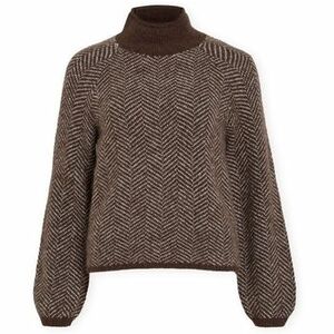 Pulóverek Vila Noos Lory High Knit - Coffee Bean kép