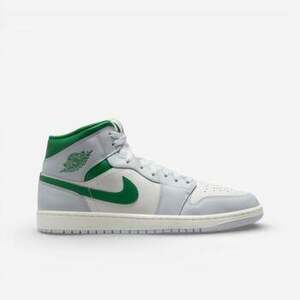 Divat edzőcipők Nike Jordan 1 Mid White Pure Platinum Pine Green kép