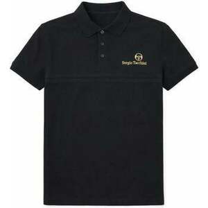 Pólók / Galléros Pólók Sergio Tacchini Supermac Primo Polo Shirt Black/Gold kép