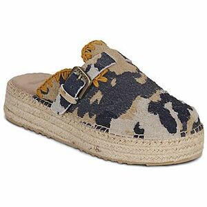 Papucsok Mou JUTE CLOG CAMO PRINT kép
