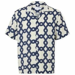 Rövid ujjú ingek Selected Relax-Vero Shirt - Egret/Geo kép